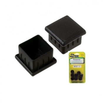 PONTEIRA PVC INTERNA PRETA 30X30MM EMBALAGEM COM 4 UN