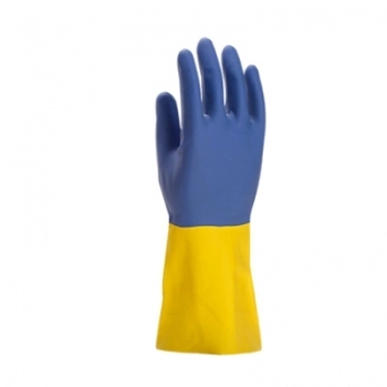 LUVA LATEX NATURAL E NEOPRENE AZUL E AMARELA 8 M - SUPERMIX SMIXT8