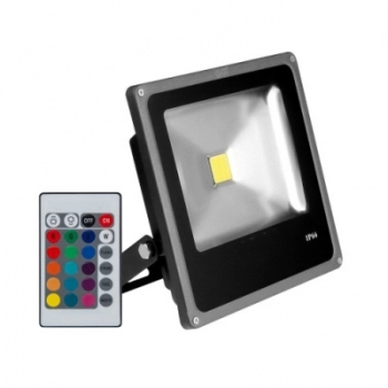 REFLETOR LED 30W RGB COM CONTROLE BIVOLT
