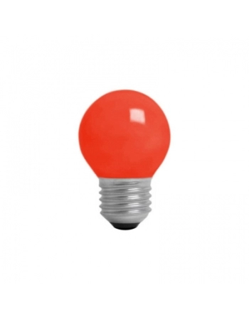 LAMPADA INCANDESCENTE BOLINHA 15W VERMELHA E27 127V