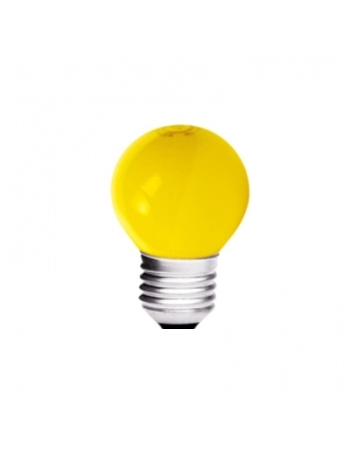 LAMPADA INCANDESCENTE BOLINHA 15W AMARELA E27 127V