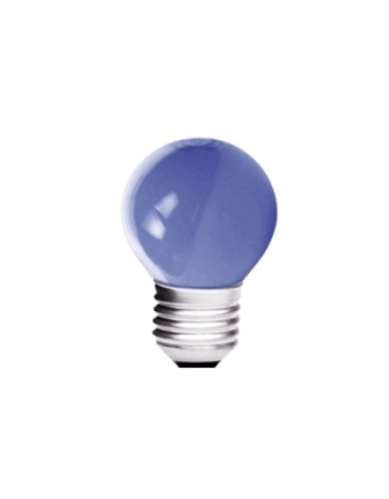 LAMPADA INCANDESCENTE BOLINHA 15W AZUL E27 127V