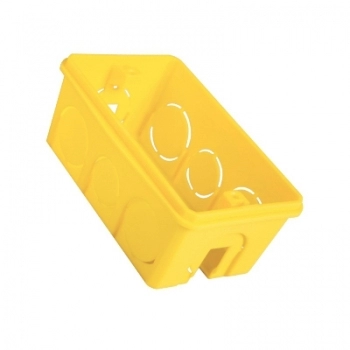 CAIXA LUZ PLASTICA PARA PAREDE 4X2 AMARELA TRAMONTINA