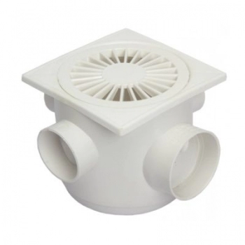 CAIXA SIFONADA QUADRADA BRANCA 150X175X50MM