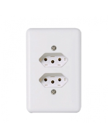 LINHA STYLUS ILUMI TOMADA DUPLA 10A 201200