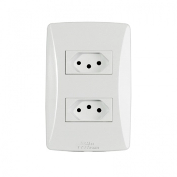 LINHA PETRA CONJUNTO MONTADO TOMADA DUPLA 10A 39056
