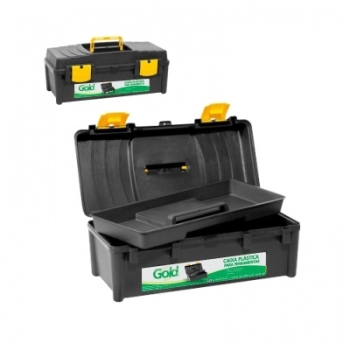 CAIXA FERRAMENTAS PLASTICA MEDIA COM BANDEJA 4038