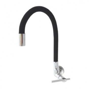 TORNEIRA INOX GIRATORIA PAREDE LUXO FLEX 1/4V C72 PRETA 2002PT C72