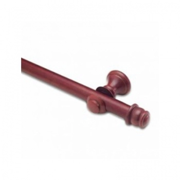 KIT VARAO PARA CORTINA MEDIO SIMPLES MOGNO 2,5M