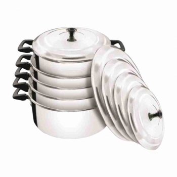 CONJUNTO PANELAS ALUMINIO POLIDO 5PCS