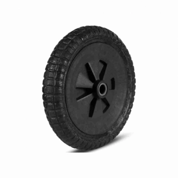 RODA COMPLETA PVC MONTADA PARA CARRINHO COM PNEU MACICO MACIO 3.25X8 EIXO 1