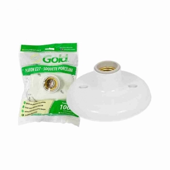 PLAFON PLASTICO REDONDO COM SOQUETE PORCELANA BRANCO