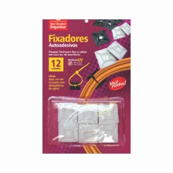FIXADOR AUTOADESIVO PARA FIOS COM 12UN BRANCO