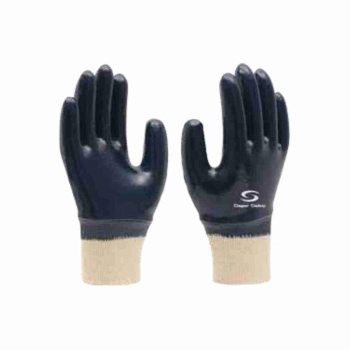 LUVA MALHA REVESTIDA LATEX NITRILICO AZUL REFORCADA 10 GG - 1002