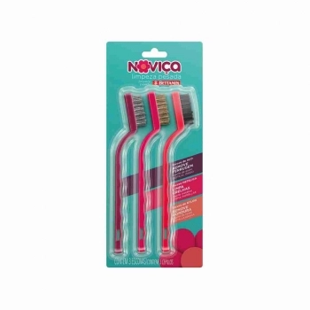 ESCOVAS PARA LIMPEZA PESADA KIT COM 3 UNIDADES NOVICA