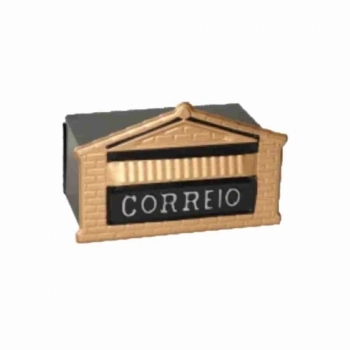 CAIXA DE CORREIO PARA GRADE E MURO POPULAR COLONIAL EM ACO OURO