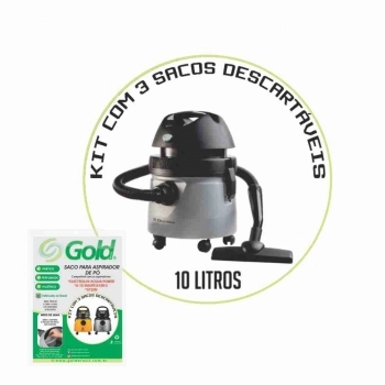 SACO PARA ASPIRADOR DE PÓ KIT COM 03 UN ELECTROLUX A10 / WAP-10