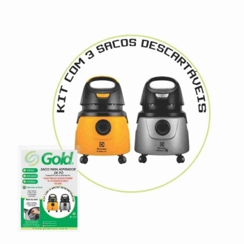 SACO PARA ASPIRADOR DE PÓ KIT COM 03 UN ELECTROLUX ACQUA POWER/A10 SMART/GT20N