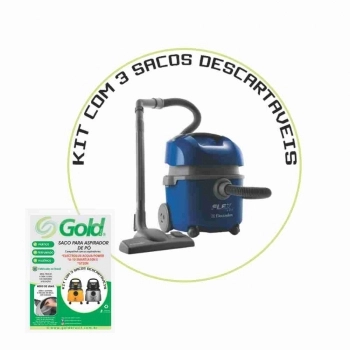 SACO PARA ASPIRADOR DE PÓ KIT COM 03 UN ELECTROLUX FLEX S 1400W