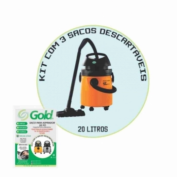 SACO PARA ASPIRADOR DE PÓ KIT COM 03 UN ELECTROLUX GT 3000 PRO