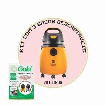 SACO PARA ASPIRADOR DE PÓ KIT COM 03 UN ELECTROLUX A10 / WAP-10