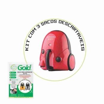 SACO PARA ASPIRADOR DE PÓ KIT COM 03 UN ELECTROLUX A10 / WAP-10