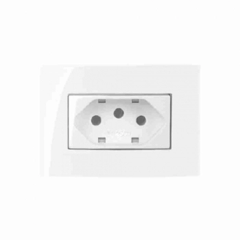 TOMADA PARA MOVEIS 20A 2P+T BRANCA 65X45MM 15789