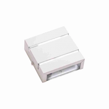 ARANDELA ALUMINIO DECORATIVA 2 FOCOS 2 FRISOS 4X11CM BRANCA
