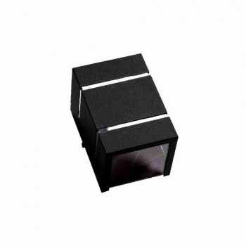 ARANDELA ALUMINIO DECORATIVA 2 FOCOS 2 FRISOS 10X15CM PRETO