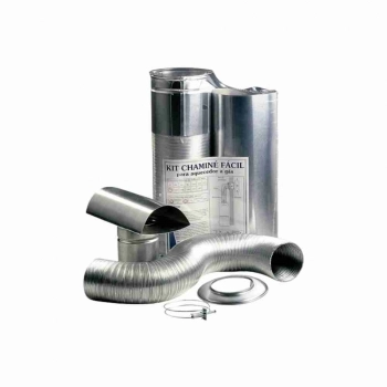 KIT CHAMINE FACIL PARA AQUECEDORES A GAS 80MM 1,5M