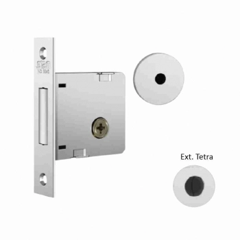 FECHADURA TRAVA AUXILIAR EXTERNA TETRA STAM BROCA 40 ROS INOX 1004