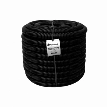 DUTO CORRUGADO PRETO 40X1.1/4 ROLO COM 50M COM FIO GUIA