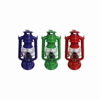 LAMPIAO A QUEROSENE MEDIO 27CM 300ML CORES SORTIDAS