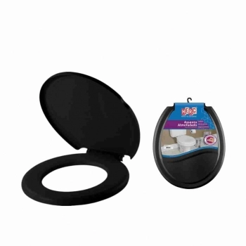 ASSENTO SANITARIO UNIVERSAL ALMOFADADO PRETO