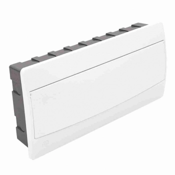 QUADRO DISTRIBUICAO CD EMBUTIR PVC TAMPA BRANCA 1218 DISJUNTORES