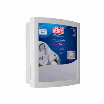 ARMARIO PARA BANHEIRO PLASTICO BRANCO 33X34CM HERC