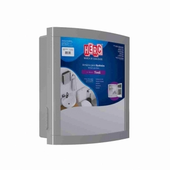 ARMARIO PARA BANHEIRO PLASTICO CINZA 33X34CM HERC