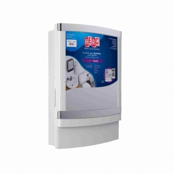 ARMARIO PARA BANHEIRO PLASTICO 33X45CM BRANCO/CROMADO C/ GAVETA HERC