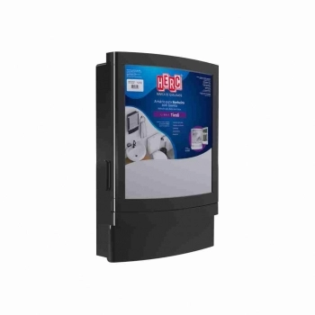 ARMARIO PARA BANHEIRO PLASTICO 33X45CM PRETO C/ GAVETA HERC