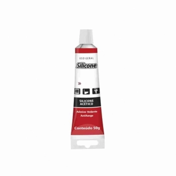 SILICONE ACETICO INCOLOR 50G (CARTELA/GANCHEIRA)