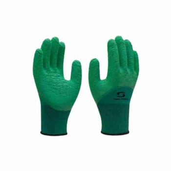 LUVA MALHA REVESTIDA LATEX NATURAL VERDE 10 GG