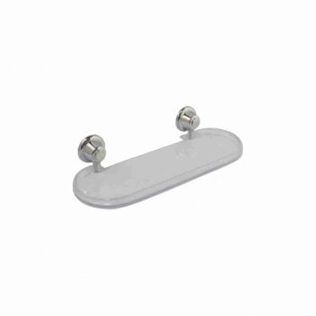 PORTA SHAMPOO PLASTICO CROMADO CRISTAL