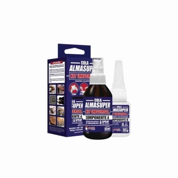 COLA INSTANTANEA + ACELERADOR DE SECAGEM KIT UNIVERSAL 20G+50G