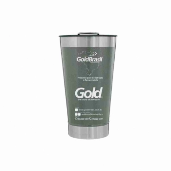COPO TERMICO COM TAMPA E ABRIDOR VERDE 473ML GOLD