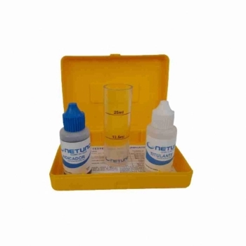 KIT TESTE PARA PISCINA MEDE ALCALINIDADE COM ESTOJO