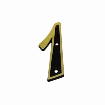 NUMERO RESIDENCIAL PLASTICO DOURADO N 1