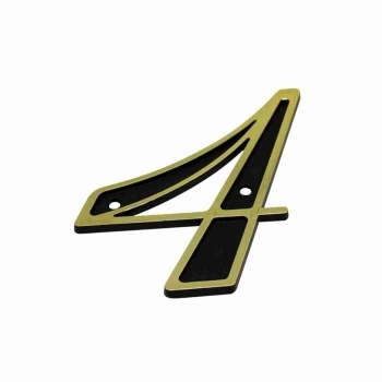 NUMERO RESIDENCIAL PLASTICO DOURADO N 4