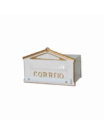 CAIXA DE CORREIO PARA GRADE E MURO POPULAR COLONIAL EM ACO BRANCA
