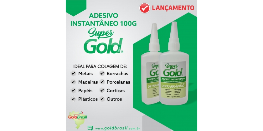 ADESIVO INSTANTÂNEO SUPER GOLD de 100G